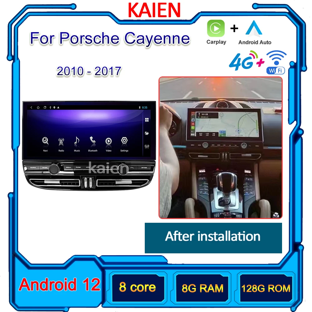 

Автомагнитола KAIEN для Porsche Cayenne 2010-2017, 12,3 дюйма, Android 11, автонавигация, GPS-плеер, DVD, мультимедиа, 4G, DSP, стерео, Wi-Fi
