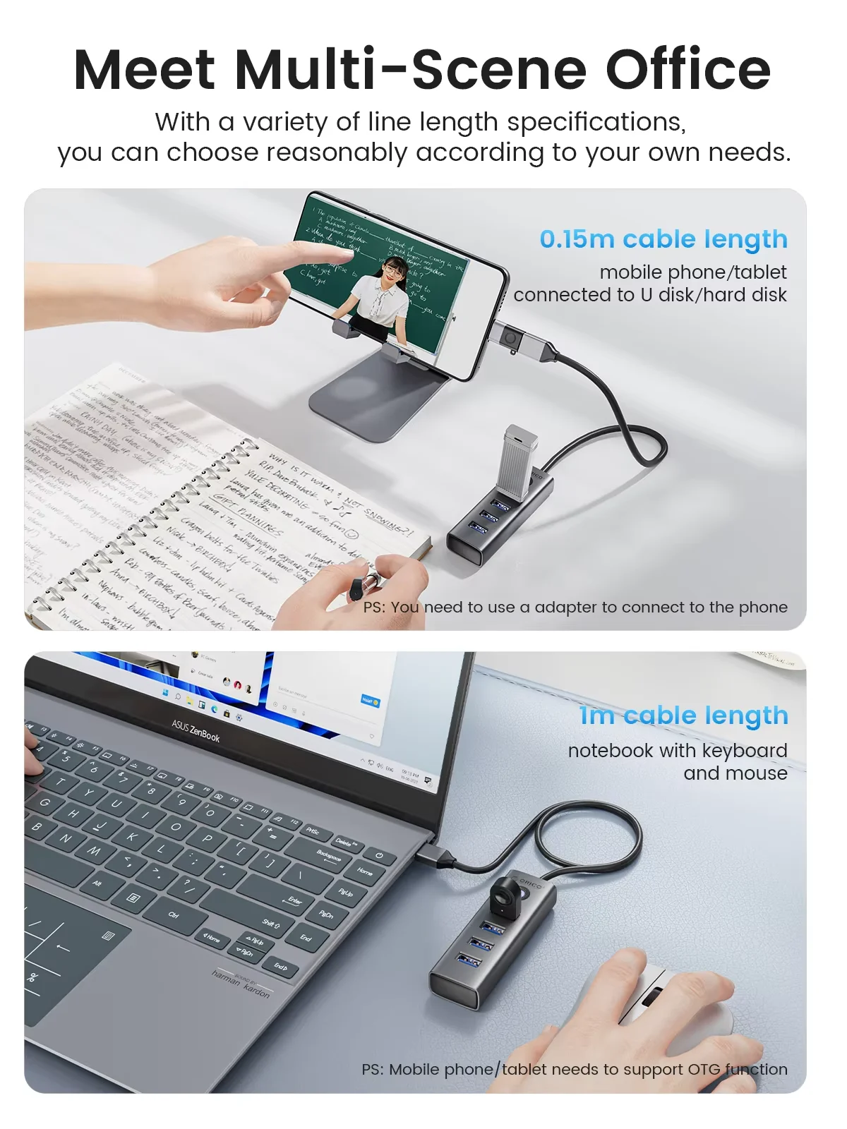 

ORICO Member 4-портовый USB 3.0-хаб из алюминиевого сплава, мини-хаб/USB-разветвитель с 4 портами, высокоскоростная передача данных 5 Гбит/с