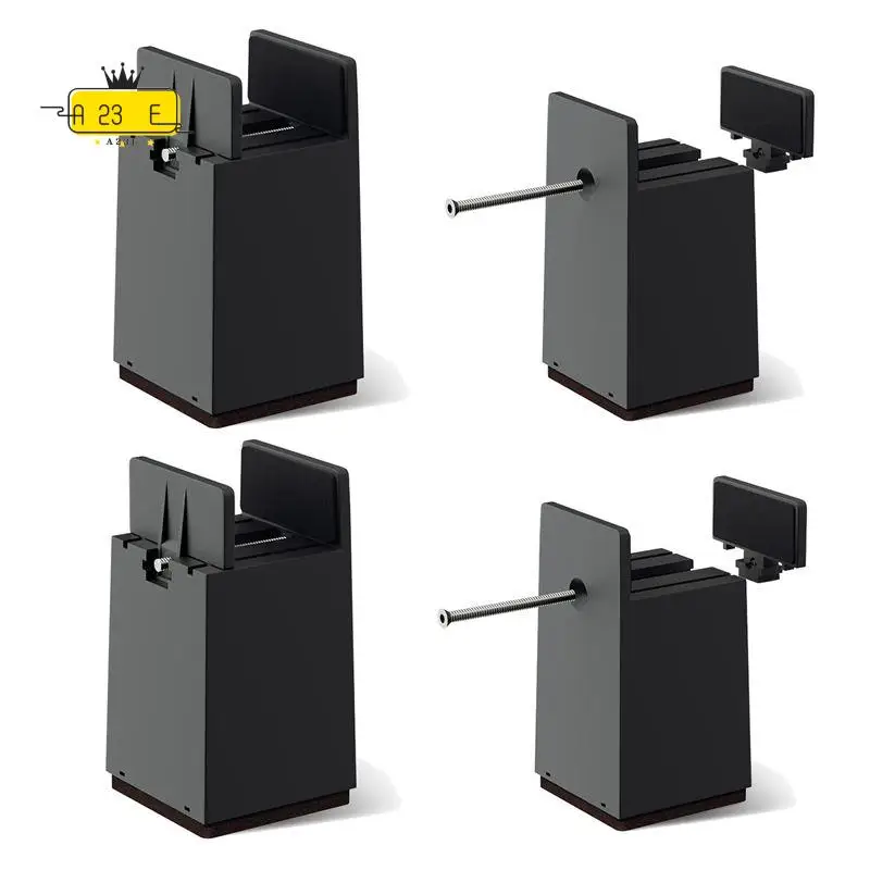 

A23E-Стойки для кровати, 4-дюймовые регулируемые настольные стойки с винтовым зажимом, 4 шт. Сверхмощные подставки для стульев, подходят для ширины 0-2 дюйма