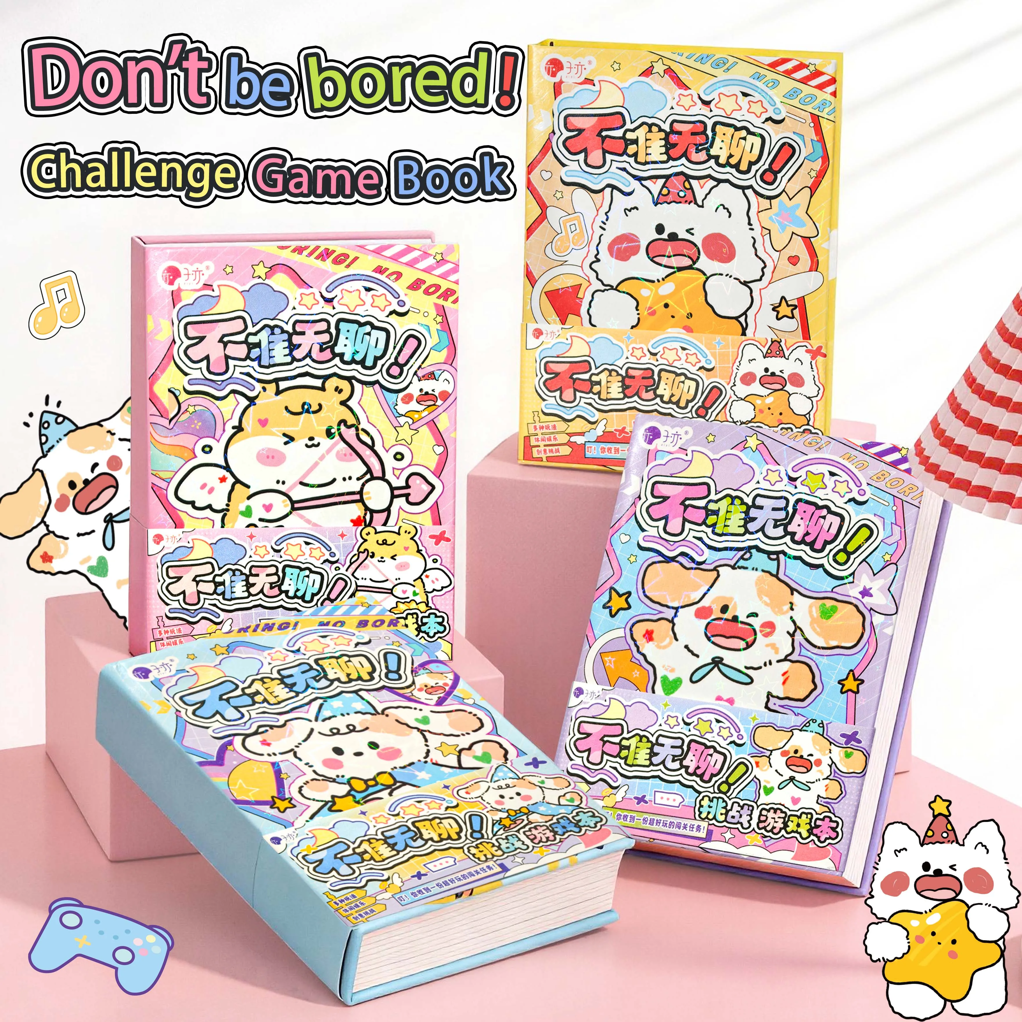 New Boredom-Busting Challenge Game Notebook, Thickened A7 Portable Notebook, Educational Learning Gift, Multi-Functional Time-Killing Notebook