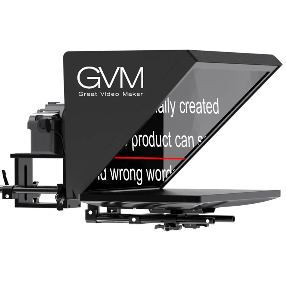 GVM Teleprompters for Digital Cameras/Camcorders/iPad Tablet Portable 18.5'' Teleprompter Kit with Bluetooth APP Control