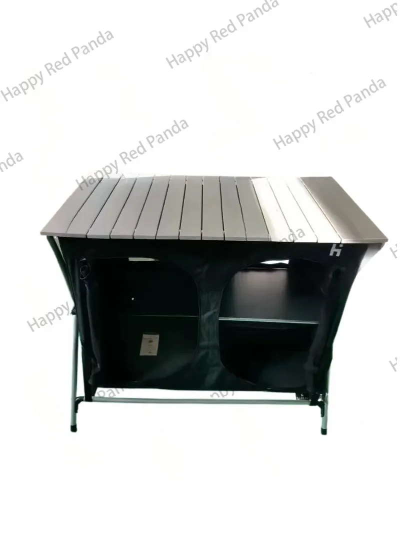 

Outdoor Table Quick and Easy To Assemble Two-shelf Deluxe Cupboard Lets a Durable Aluminum Roll-top Gray,Double Camping