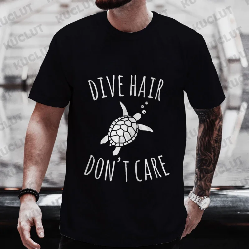 Diver 200 Bar Funny T Shirts Men Summer Harajuku Shirts Short Sleeve Streetwear Tops Oversized Clothing Scuba Diving Men Clothes