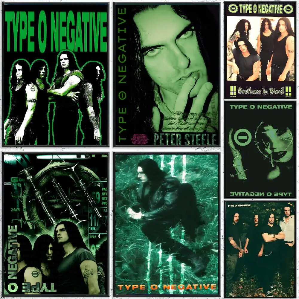 Type O Negative Gothic Music Decor Poster HD Waterproof Wall Decal for Study, Living Room & Garage, DIY Great Gift for Fans