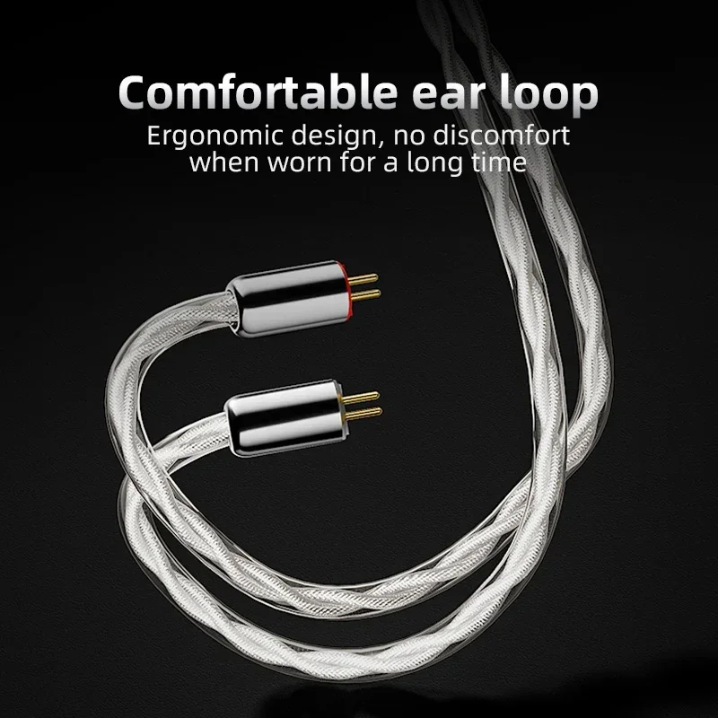 TODN HiFi 4 cœurs graphène plaqué argent OCC iem câble MMCX 2Pin 4.4mm 3.5mm câble pour écouteurs Audio prise aux structure coaxiale Litz