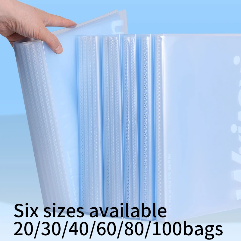A4 Clear File Folder 20-100 Pages Large Capacity Multifunctional Document Organizer Desktop Storage