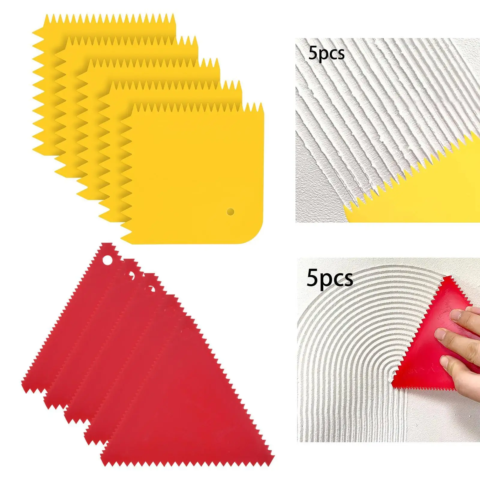 5pcs Glue Extension, Glue Spreader with Notches, Flexible Versatile Paint Spreader, Notch Sheets