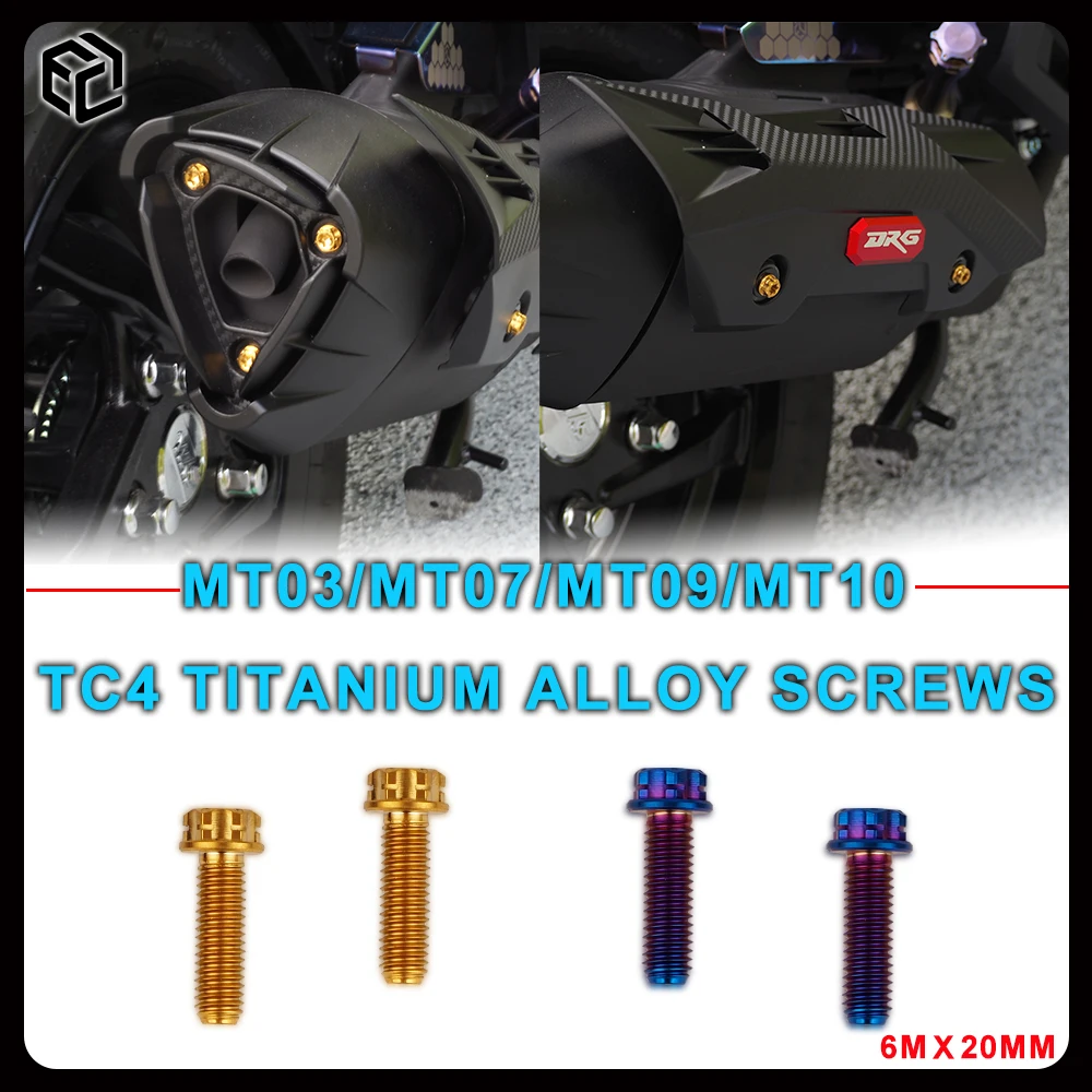 

Motorcycle Screws For YAMAHA MT03 MT07 MT09 MT10 MT125 MT15 MT25 Body Decoration Screws CNC Golden Titanium Alloy Material
