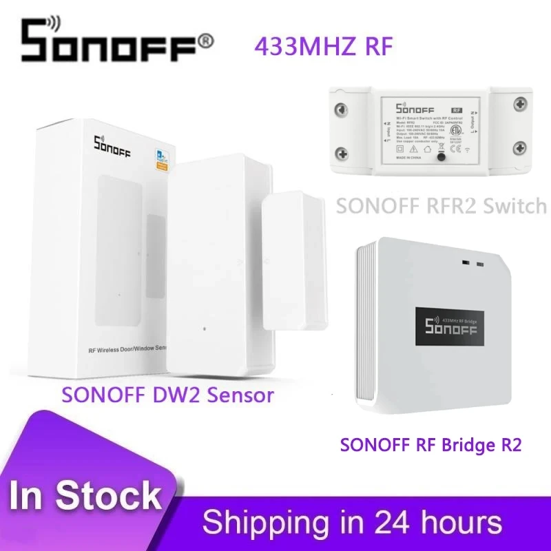 SONOFF DW2-RF – 433MHz RF Wireless Door/Window Sensor Smart Home Security Alarm Work With SONOFF RF433MHz Bridge EweLink IFTTT