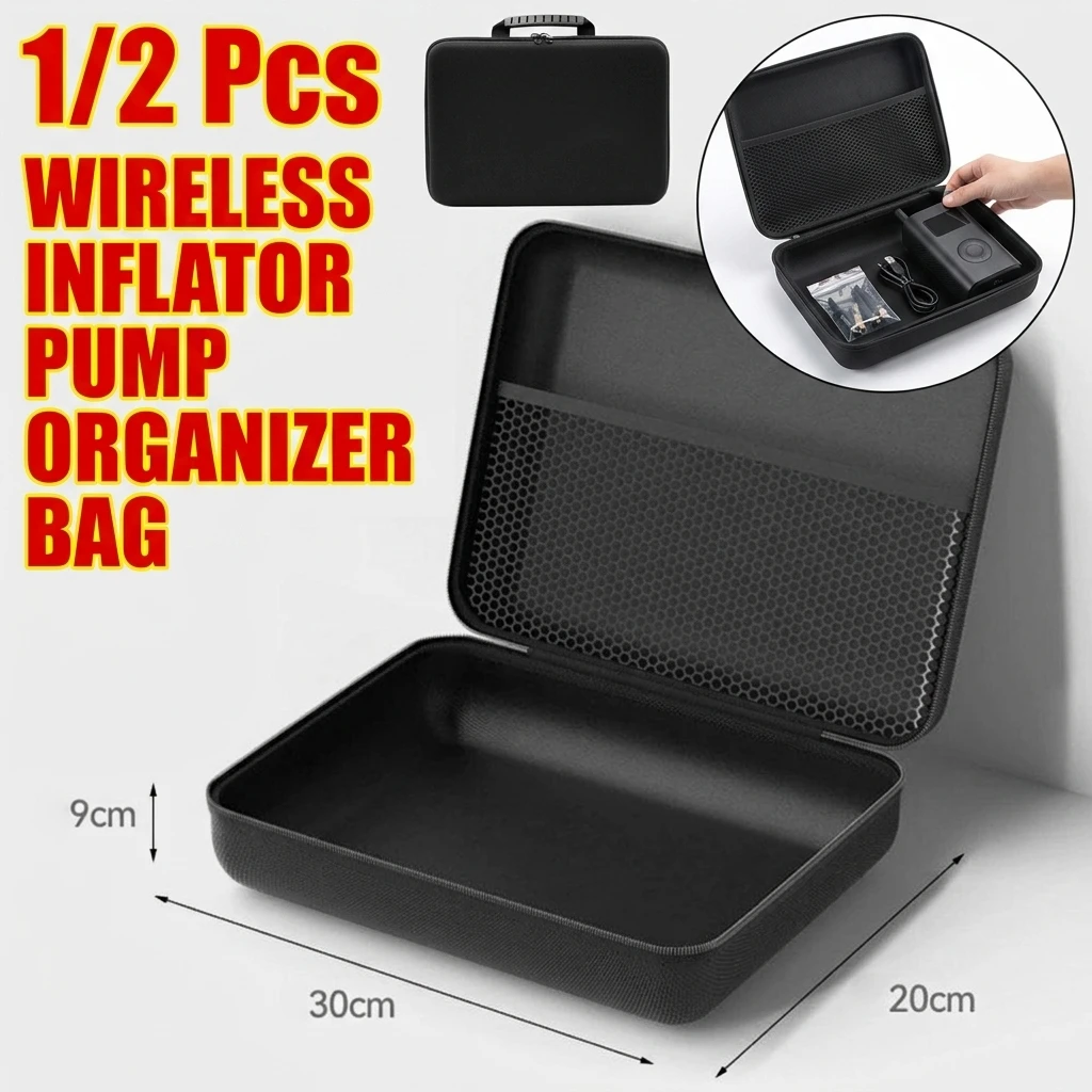 1/2Pcs Portable Car Vacuum Cleaner Storage Bag Car Vacuum Cleaner Tool Bag Vacuum Organizer Zipper Closure Storage Case Shell