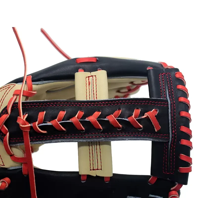 Genuine Leather Baseball Pitching Glove for Men Professional Sports Training Hand Protection Gear Durable Catcher Mitt