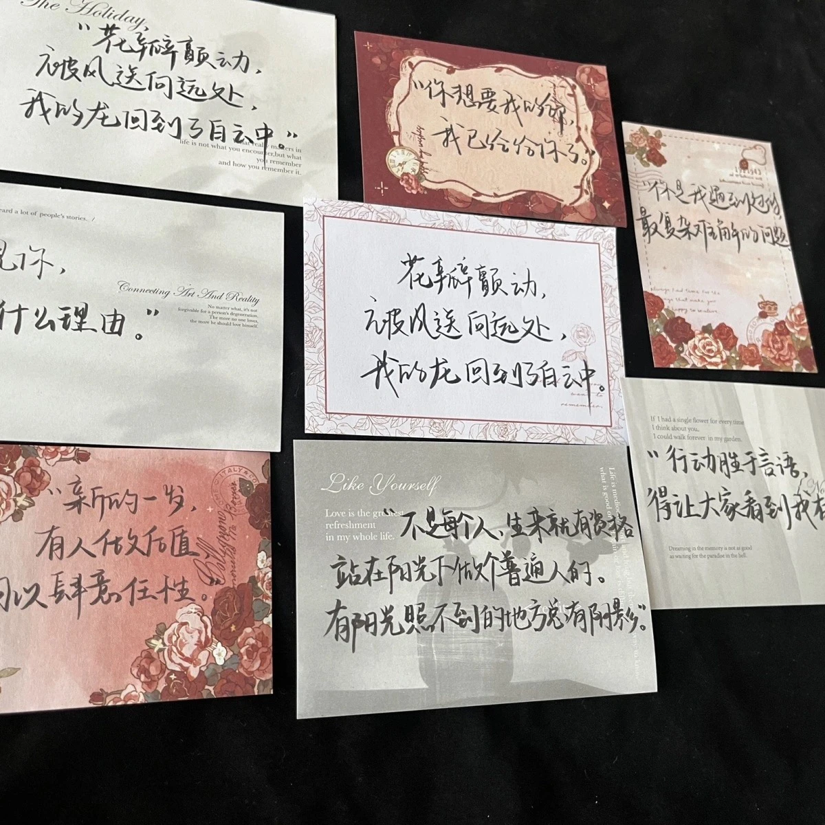 Anime Love and Deepspace Sylus Cosplay Cartoon Hand-writing Letter Words Hand-writing Card Qin Che handwritten letter Xmas Gift