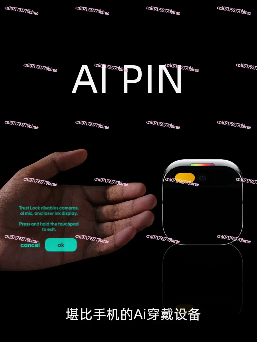 

Al Pin Носимое устройство искусственного интеллекта Бескранная проекция ладони Интерактивное управление жестами AI