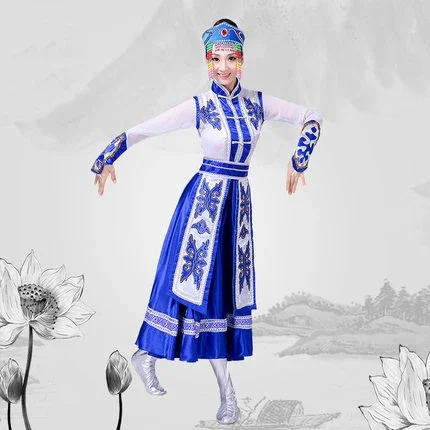 Korean/Mongolian Clothing Women's Inner Mongolia Dance Costumes Ethnic Performance Clothes Mongolian Robes Costumes