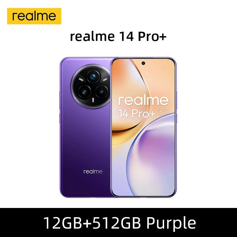 Global Versie realme 14 Pro Plus 5G Smartphone Sony 3X Periscope OIS Camera Snapdragon7s Gen 3 80 W SUPERVOOC Lading IP69