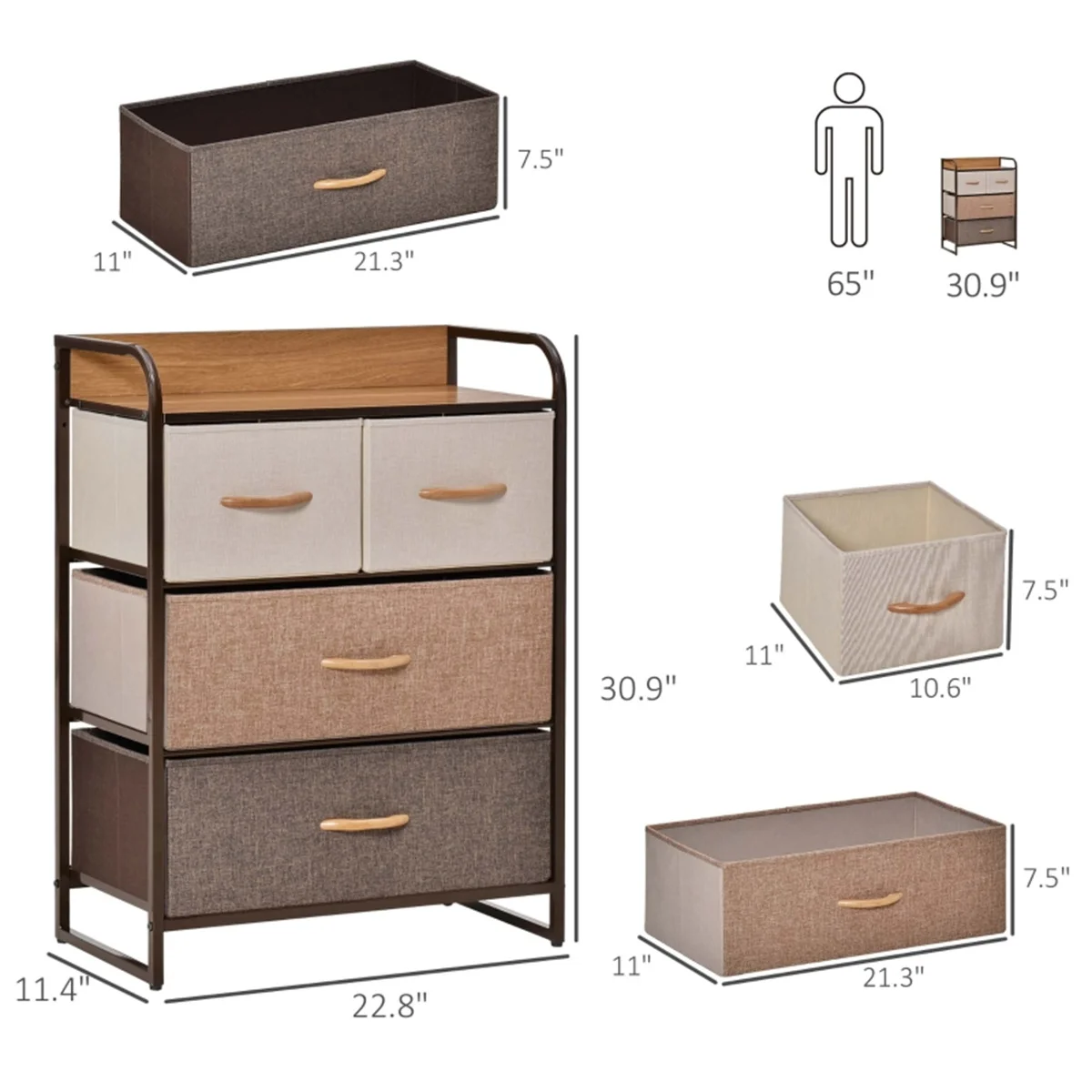 3 Tier Storage Rack With Baskets, Shelf Storage Organizer Steel Book Shelf, Storage Rack With Steel Frame, Multipurpose Baskets