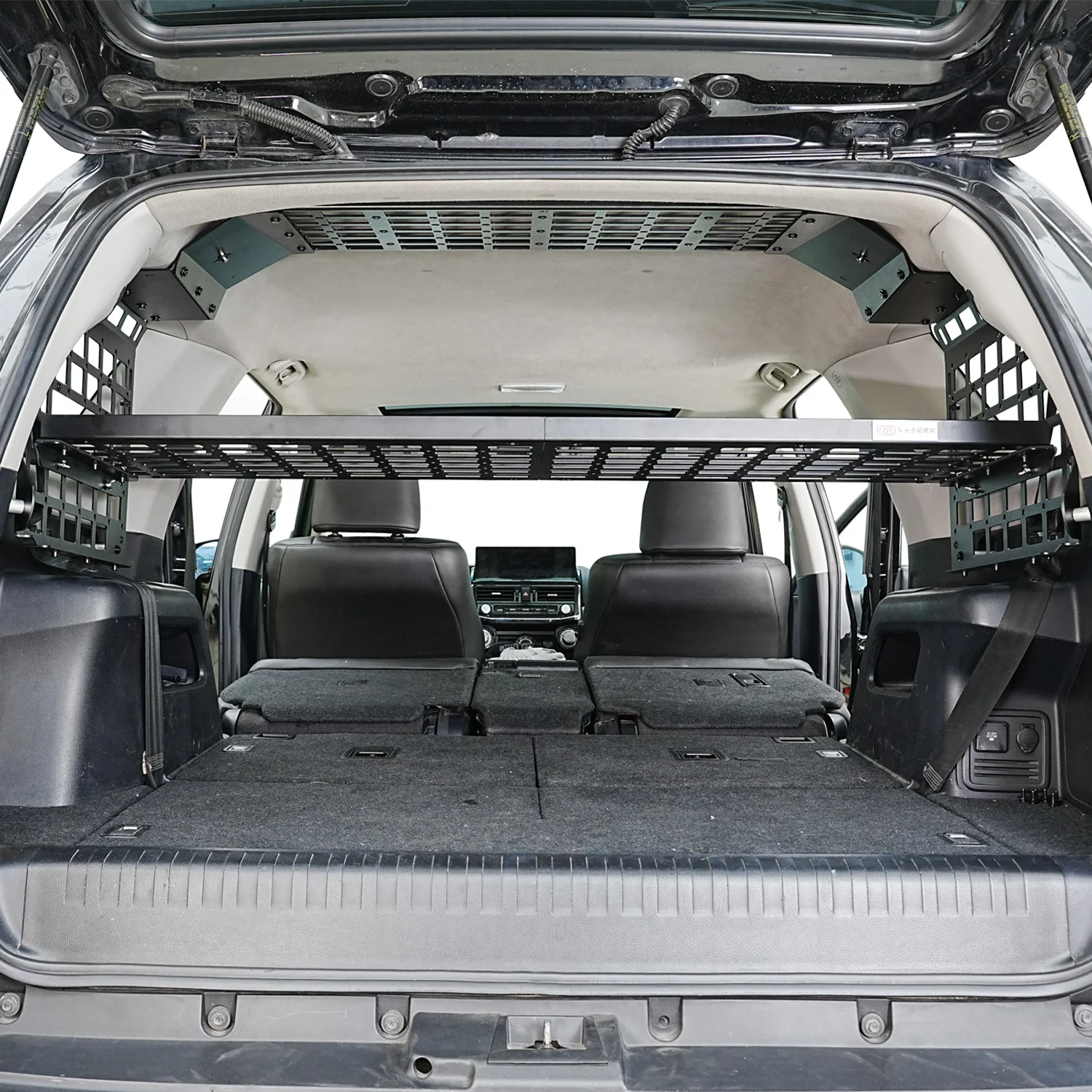 For Toyota 4Runner 2010-2024 Car Molle Panel Modular Rear Trunk Shelf Storage Window Roof Racks Cargo Organizers Kit 1 Set