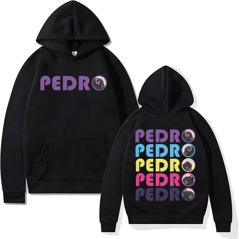 

Pedro Raccoon Funny Meme Sweatshirt Colorful Harajuku Vintage Style Graphic Hoodie Men's Women's Fashion Kawaii Hoody Pullovers