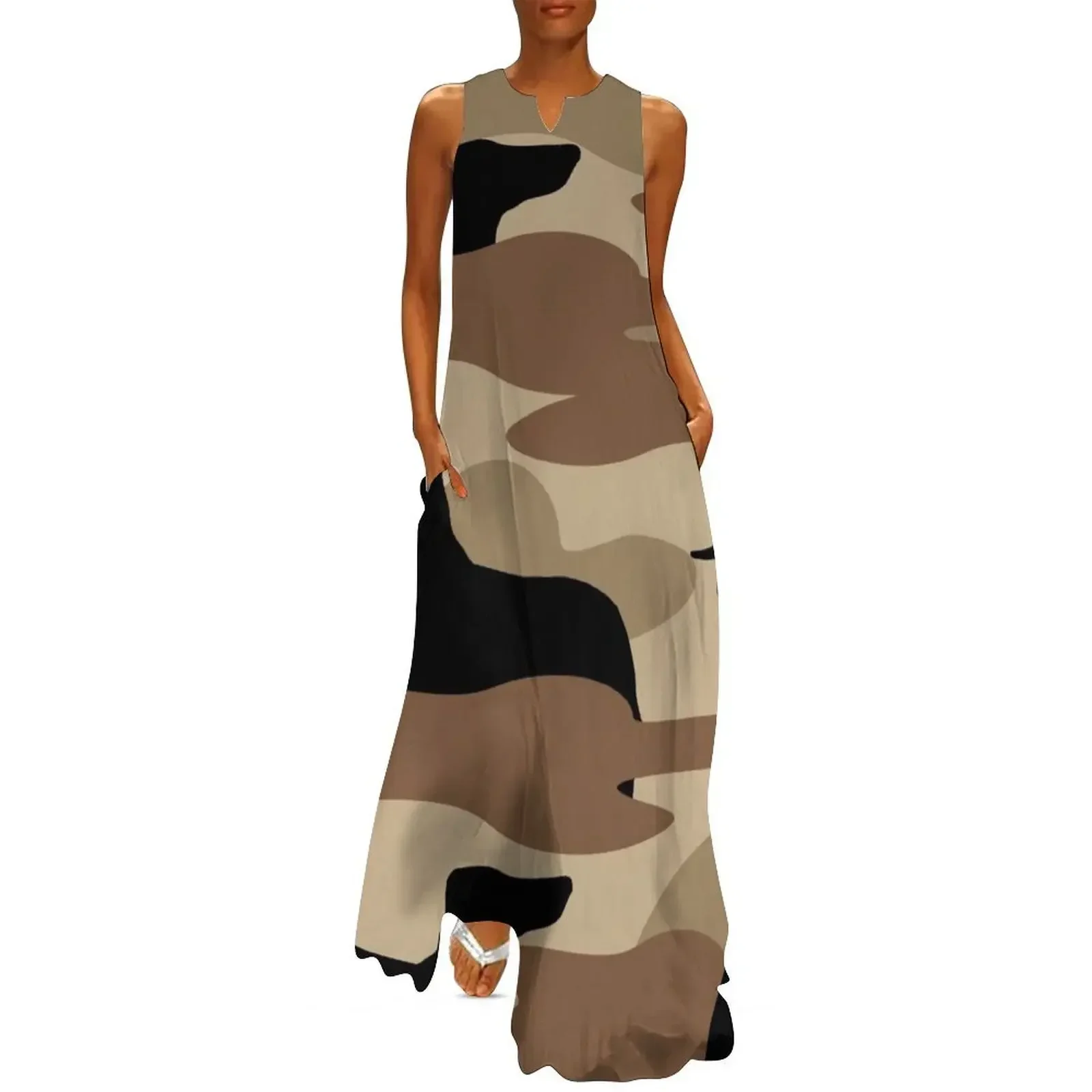 

Desert Camo Weiner Dogg Long Dress Woman's evening dress women evening dress womens