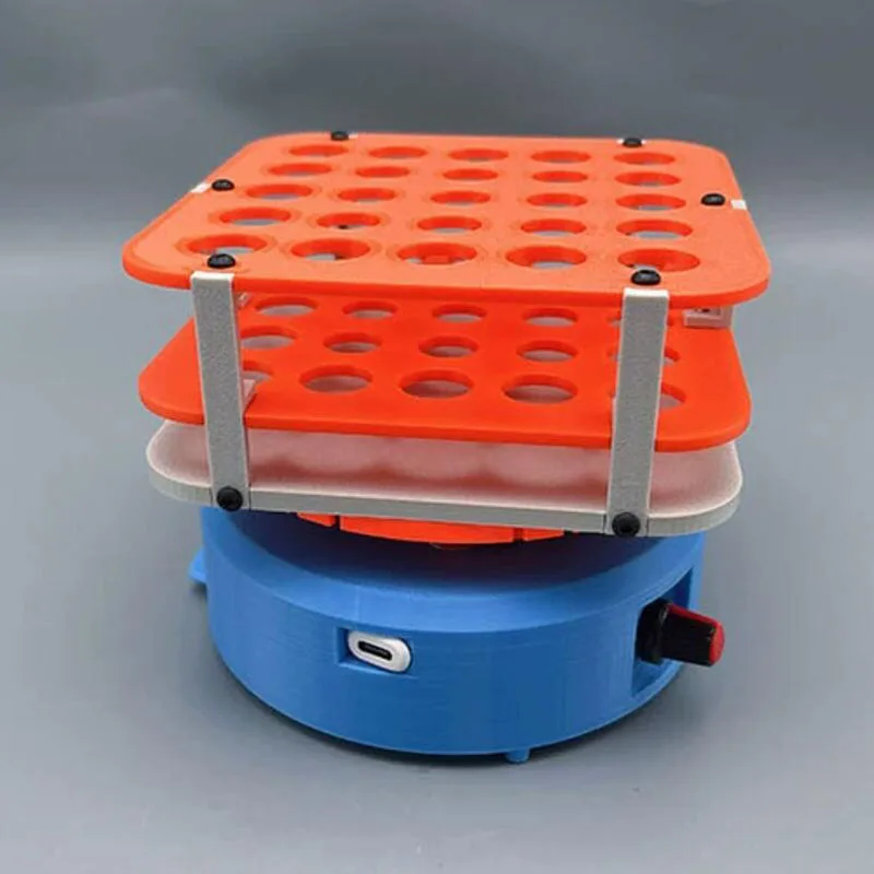 Mini Lab Orbital Shaker with Extension Plate USB-C 20-100RPM 1kg Load for 5/10ml Centrifuge Tubes