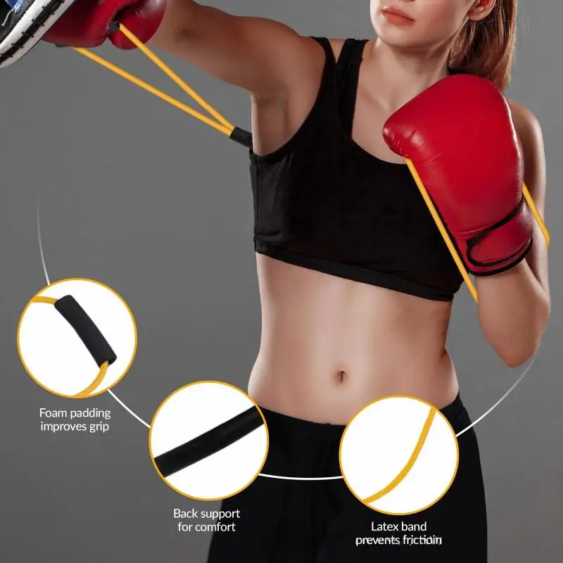 35LB Portable 8-Shaped Elastic Tension Band for Boxing Sanda Aerial Strength Training Fitness Resistance Band Equipment