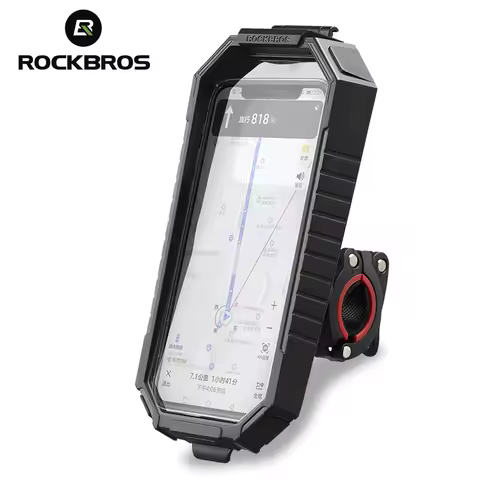 ROCKBROS Phone Holder for Bike or Motocycels Automatic Locking Anti-Shock Bicycle Mobile Phone Holder Thickened Non-Slip Bracket