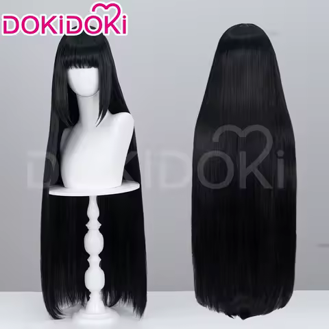 IN STOCK Osaragi Wig Anime Cosplay DokiDoki Women 100cm Black Long Hair Osaragi Cosplay Free Wig Cap