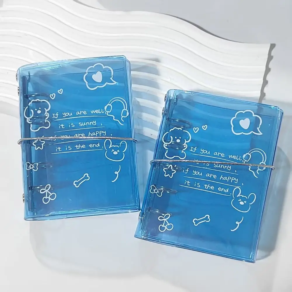 Korean PVC Photocard Holder M5 Cute Puppy Photo Album Three Folding Photocard Binder Kpop Idol Card