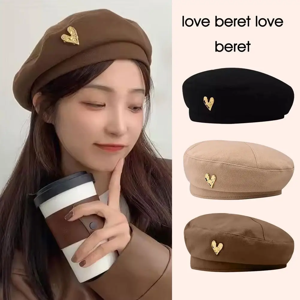 Autumn Winter Woolen Beret Women Retro Fashion Love Girl Berets British Street Hat Octagonal Cap Fashion Artist Bonnet