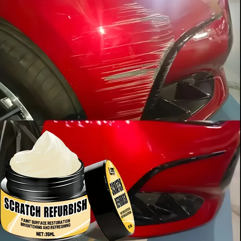 KJM New Car Scratch Repair Wax 35ML - Remove Swirls, Restore Gloss, Auto Polisher for Durable Shine Coating, Paste, Professional