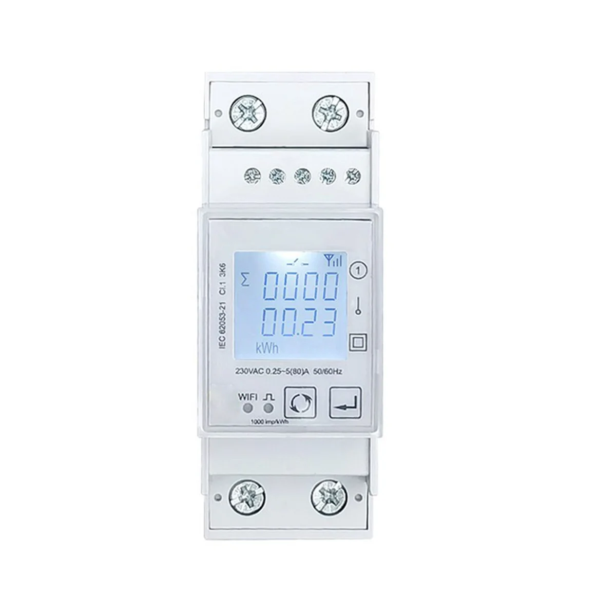 Tuya Smart ZigBee Energy Meter Single Phase 80A Din Rail Power Monitor KWh Wattmeter Voltmeter 110V 220V 50/60Hz