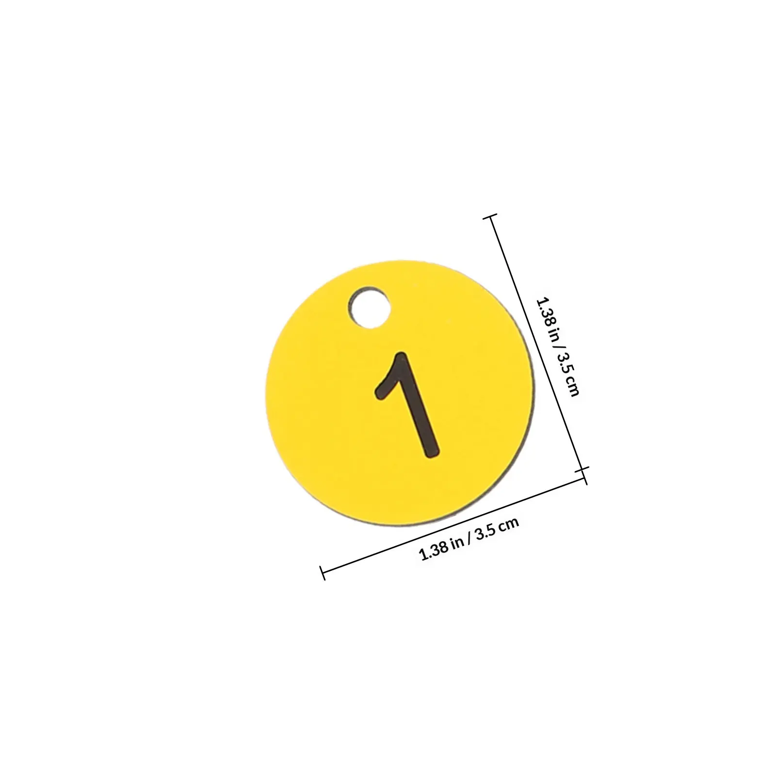 100pcs Numbered Plastic Labels Round Key Tags For Keys Cards Luggage Identification Markers Gym Office School Use