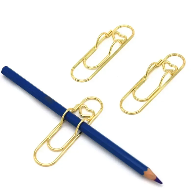 10Pcs/pack Paper Clips Paper Fix Clips Pen Holder Clip Notebook Pen Holder Book Pin for Notebook Journal Document Clips