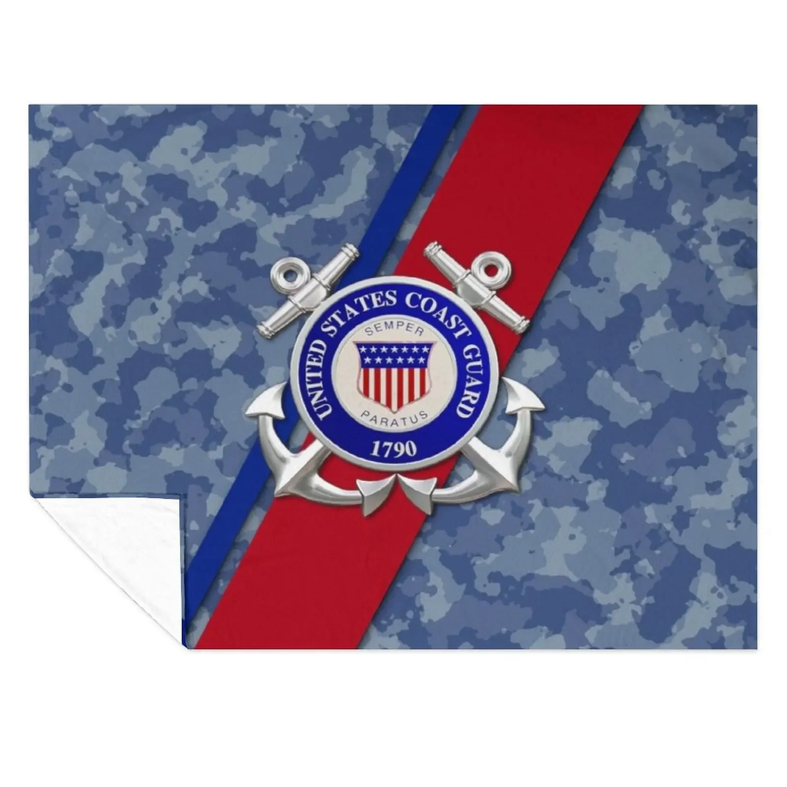 

US Coast Guard Throw Blanket Hair Custom manga Sofas Blankets