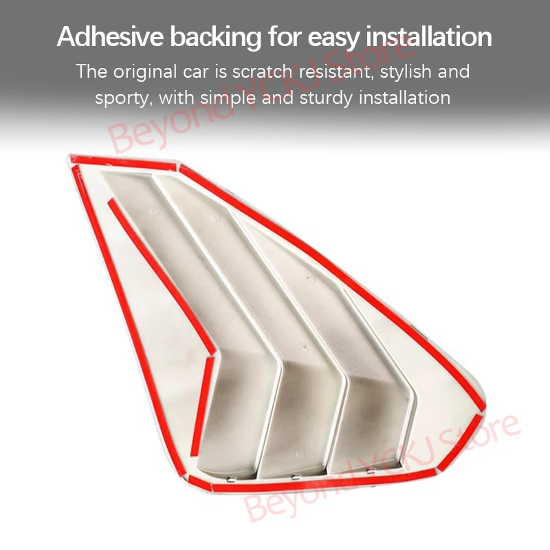 Rear Window Shutter Cover Trim For Toyota RAV4 2019-2024 Carbon Fiber Style Automobile Accessories Car Glass Window ABS Decorate