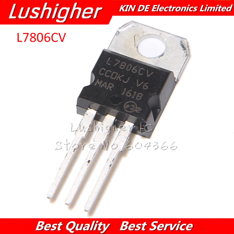 10PCS L7806CV TO-220 LM7806 TO220 7806 L7806 Three Terminal Voltage Regulator