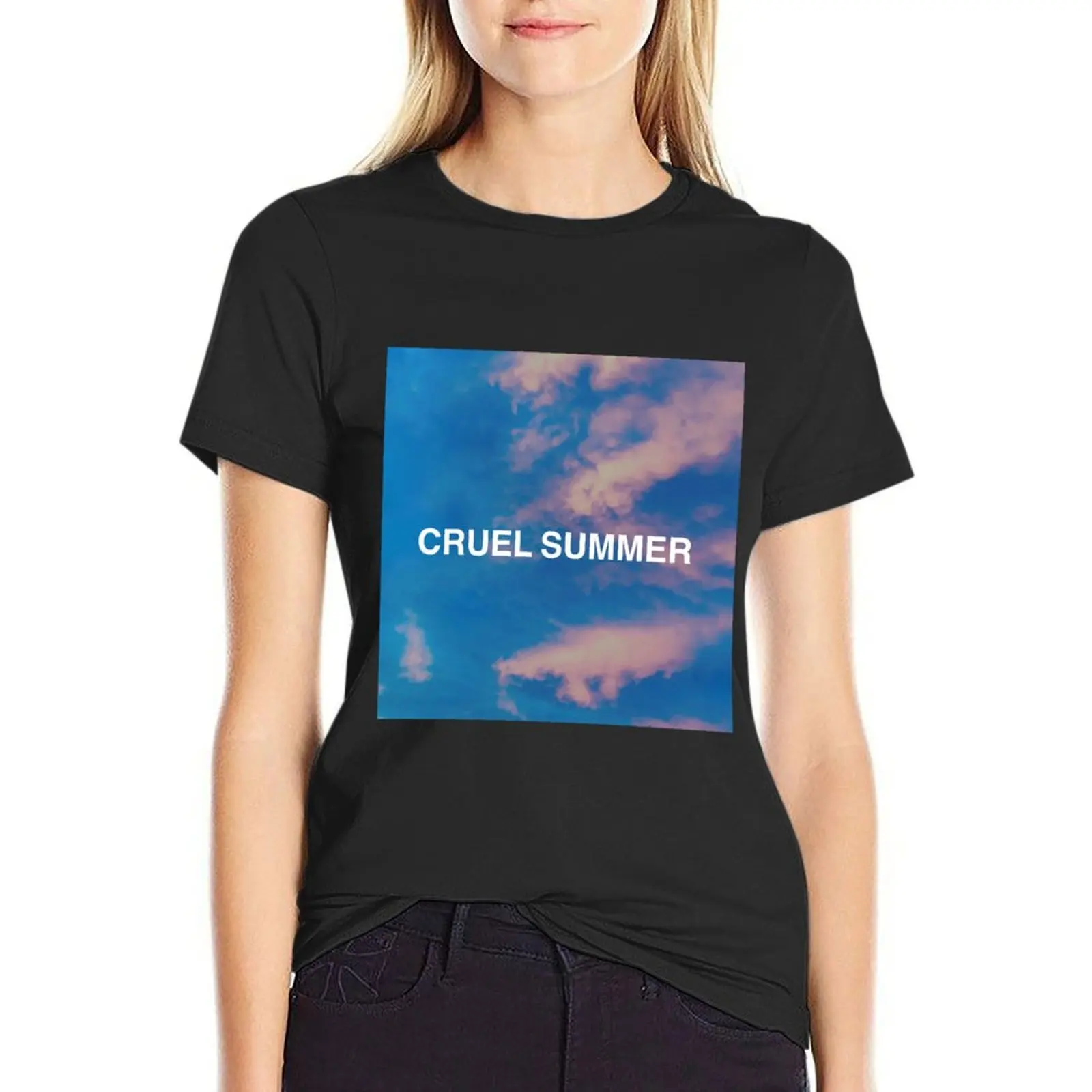 Cruel Summer Hoodie T-Shirt Female clothing summer tops cute tops summer clothes oversized workout shirts for Women