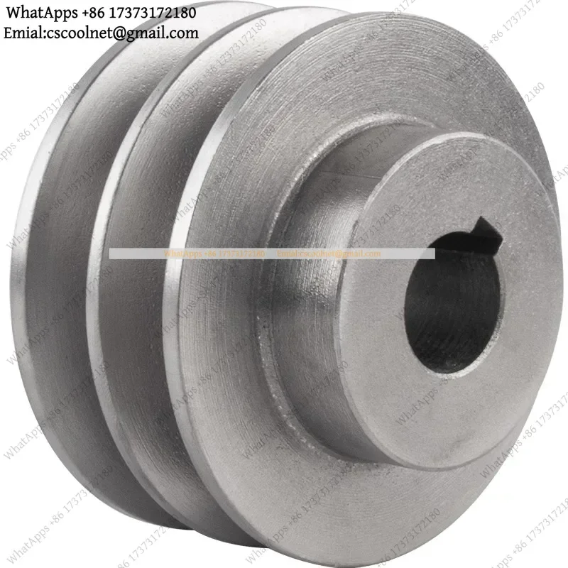 JS02 Cast Iron Belt Pulley OD 70mm Groove Width 12mm 2A Type Single Groove Motor V-Belt Pulley Complete 1 PC