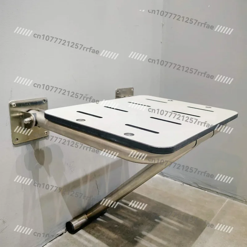 Modern Design Wall Mounted Stainless Steel Shower Stool Foldable Shower Seat with Supporting Legs