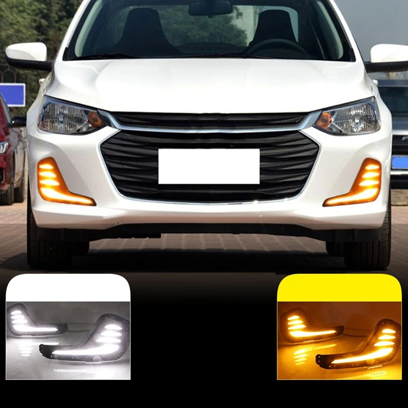 For Chevrolet Cavalier 2020 2021 2022 Car Daytime Running Light Turn Signal Headlight Fog Light Headlight Cover