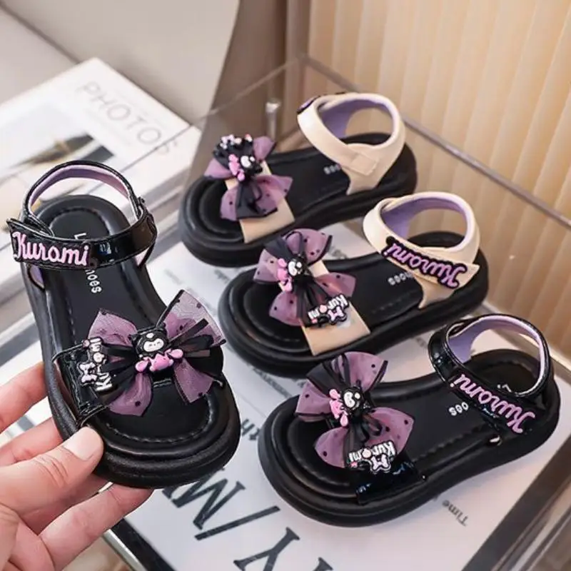 

Sanrio Kuromi 2025 New Sandals for Girls Children Kids Shoes Anime Cartoon Princess Cute Anti-Slip Outdoor Beach Summer Gifts