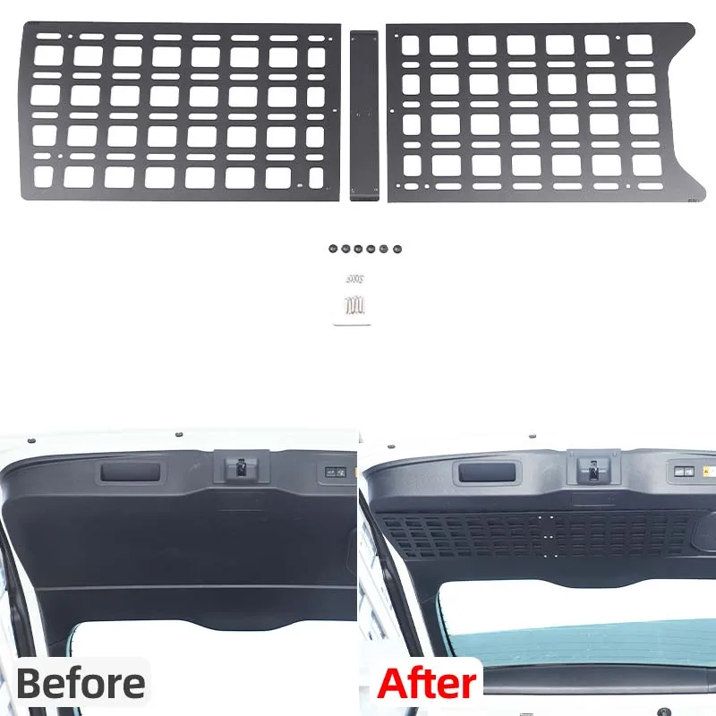 

1Pcs Aluminum alloy black For Toyota Land Cruiser Prado 250 LC250 2024+ car tailgate expansion storage panel car accessories