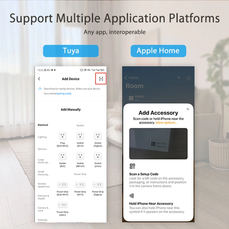 For Homekit Matter WiFi Smart Switch 16A Smart Home Automation Relay Module Works with Siri Smartthings Alexa Google 1/2/3CH