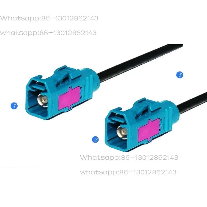 Car Straight Male & Female RF Coaxial Cable Set, 50Ohm Vehicle Antenna Extension Cord, Non-Waterproof Connector Wire