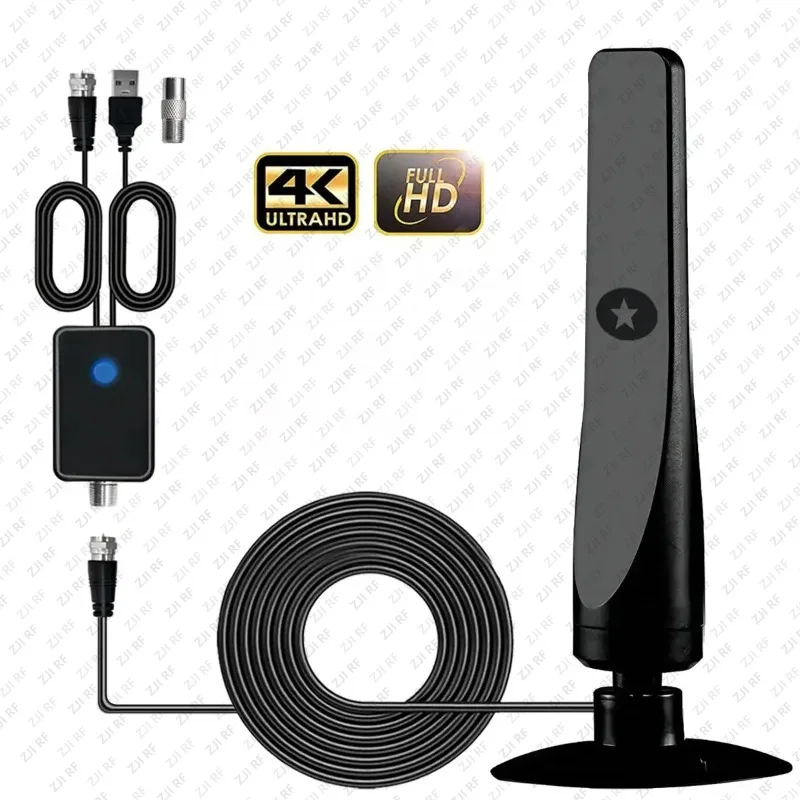

4K New Digital TV Antenna Receiver Indoor and Outdoor High-Definition Digital Terrestrial Wave Hdtv TV Antenna Supports