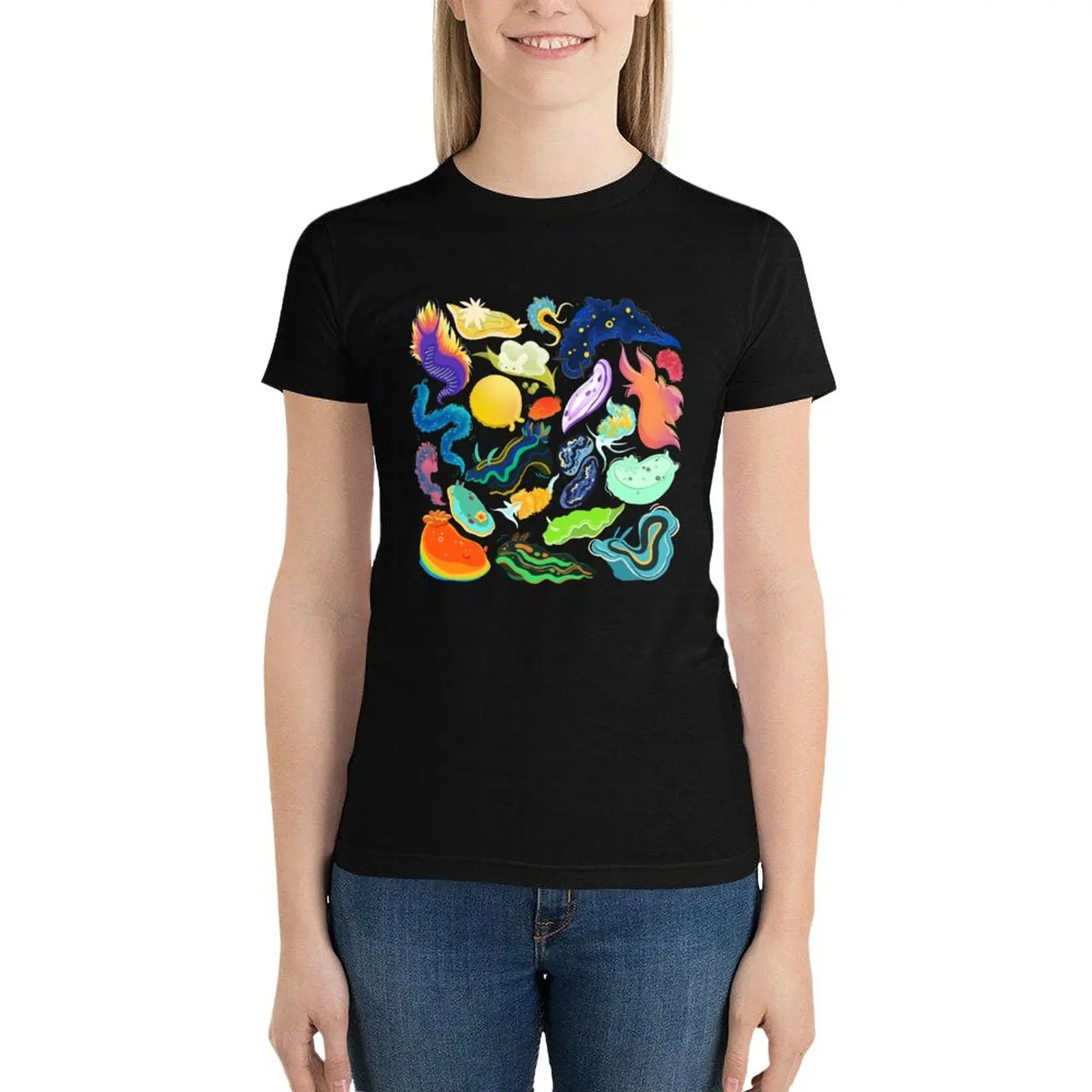 

Nudibranch Sea Slugs Design T-Shirt oversized Short sleeve tee new edition t shirts for Women