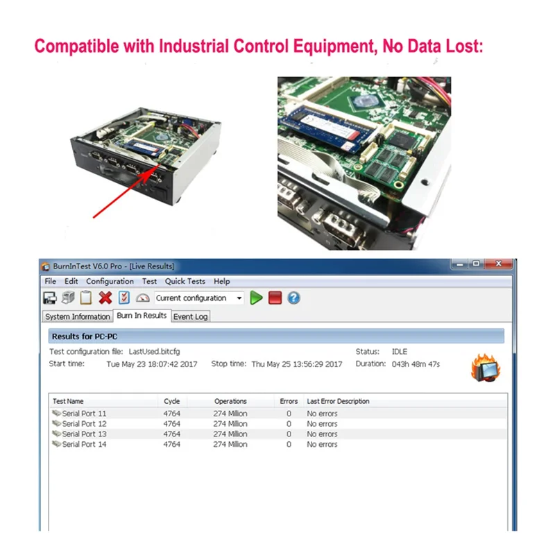 Imagem -06 - Mini Pci Express Serial Port Industrial i o Controller Card Pcie Portas Rs422 Rs485 Db9 com Metade do Tamanho 17v352