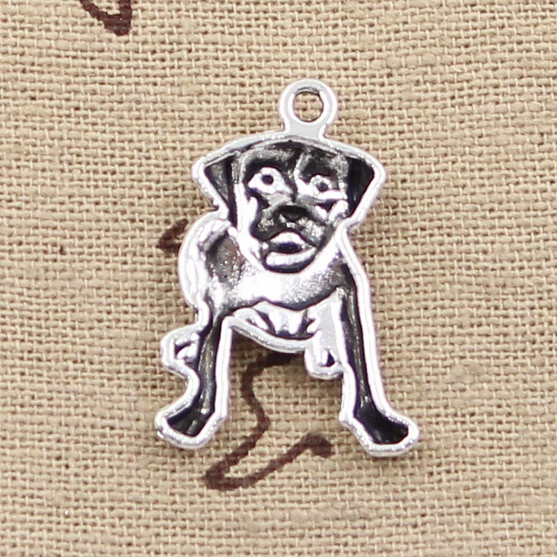 10pcs Charms Dog 26x18mm Antique Silver Color Pendants Making DIY Handmade Tibetan Finding Jewelry