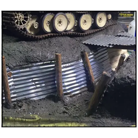 1/35 강철 창고 골판지 타일 미니어처 모래 테이블 재료 레이아웃 하우스 디오라마 모델 조경 건물 DIY 만들기