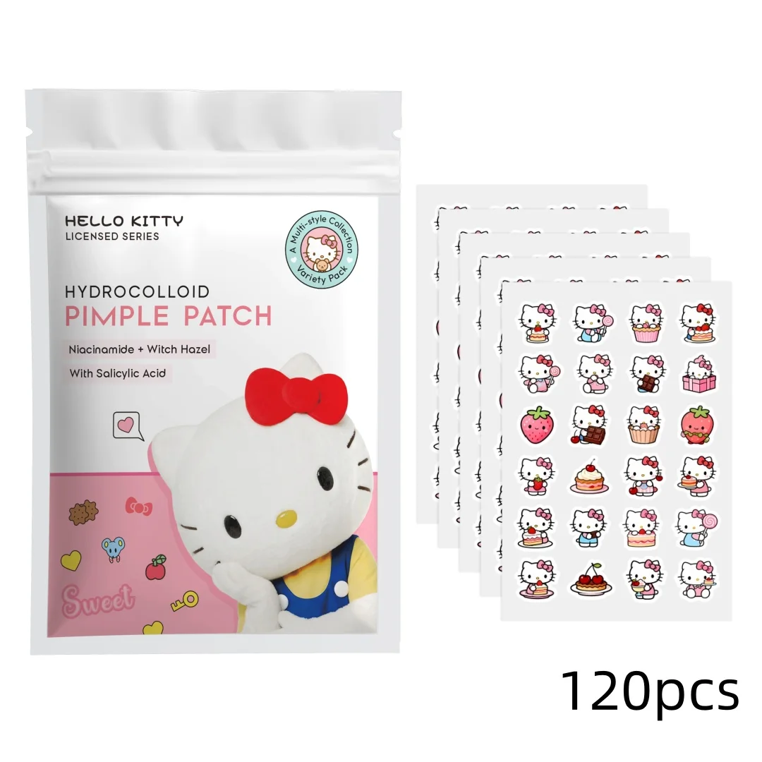 48/120PCS hello kitty Acne patches, facial acne patches, hydrogel acne removal patches, concealer view 6
